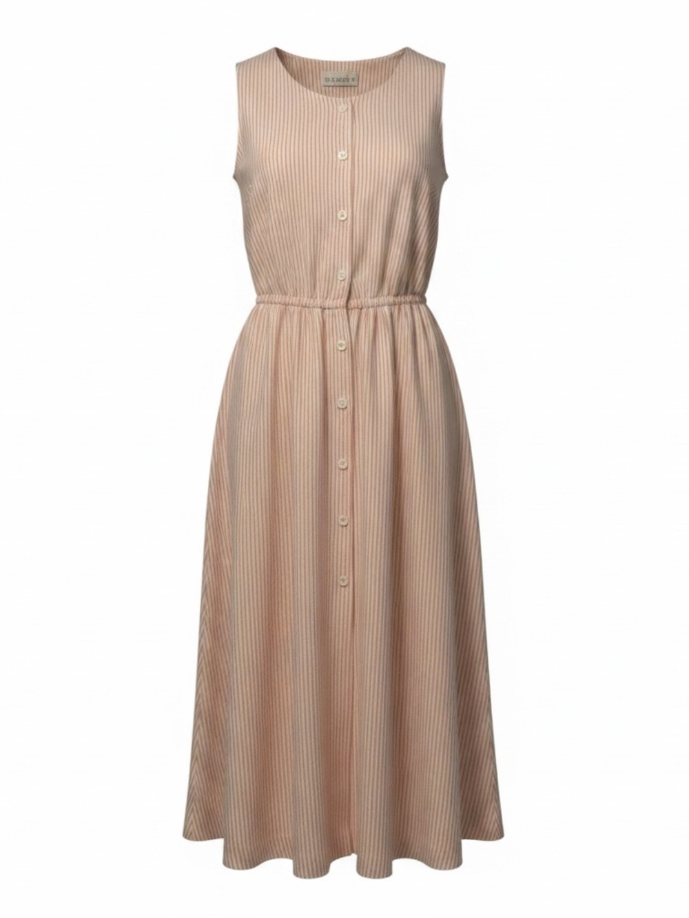 Vintage 80s y2k Sue Brett summer flowy fit flare Front button maxi midi Dress 12